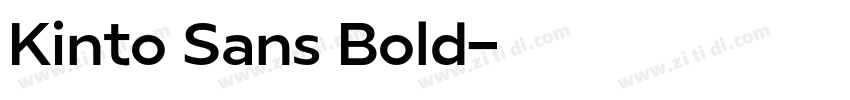 Kinto Sans Bold字体转换